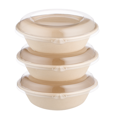 Clear High Dome Lid for 24, 32, 48 oz. Round Pulp Bowl